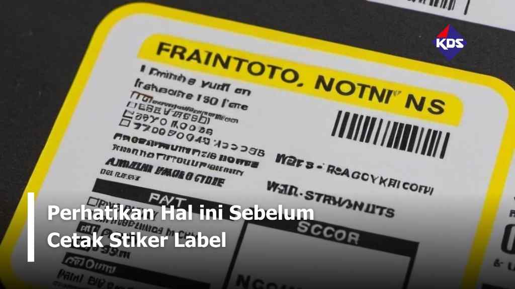 Perhatikan Hal ini Sebelum Cetak Stiker Label