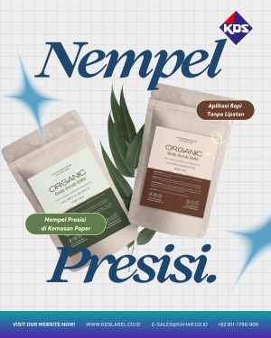 Label Sticker Nempel Presisi untuk Kemasan Paper yang Rapi dan Profesional