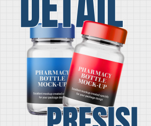 Detail Presisi untuk Label Botol Farmasi yang Profesional